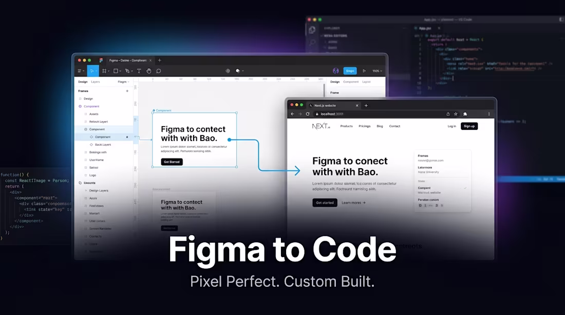 Cover image for Figma to Code — Pixel Perfect Next.js & React Development