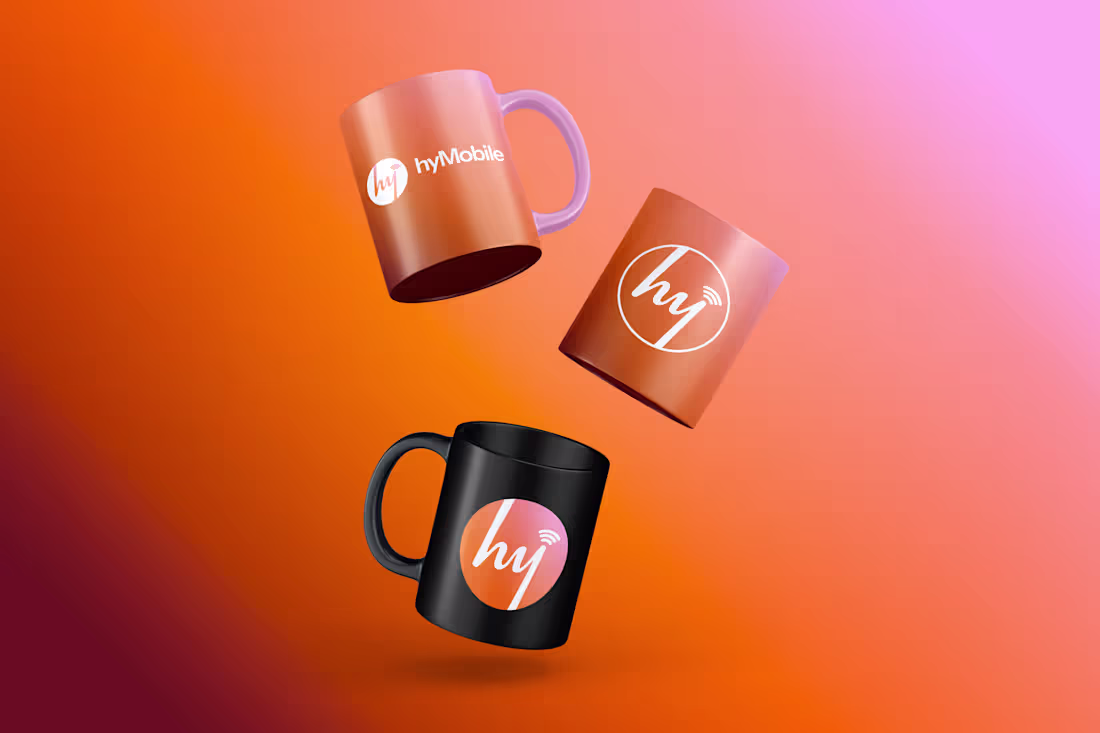 Cover image for Brand identity design project done for hymobile. From strate...