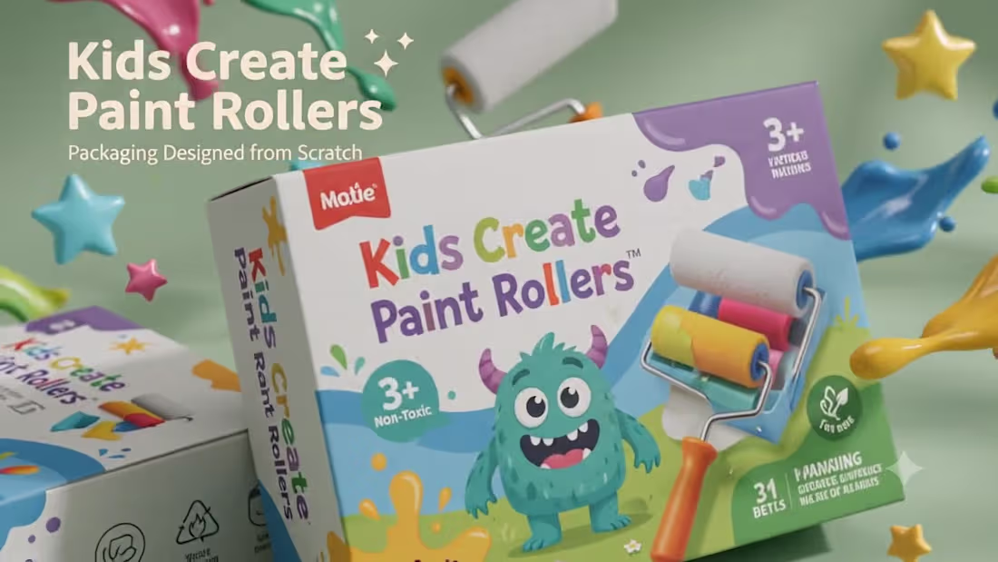 Cover image for Professional Kids Paint Rollers Packaging