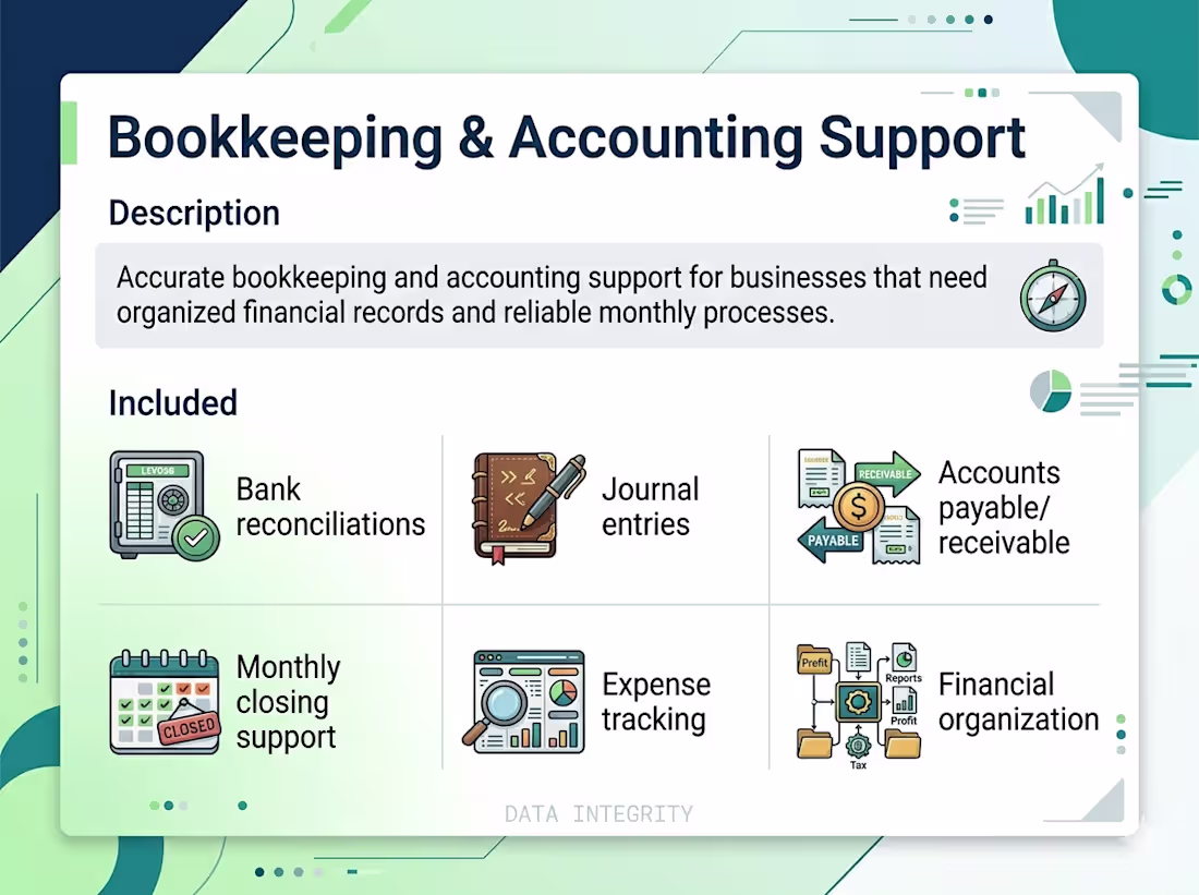 Cover image for Bookkeeping & Accountng Suport