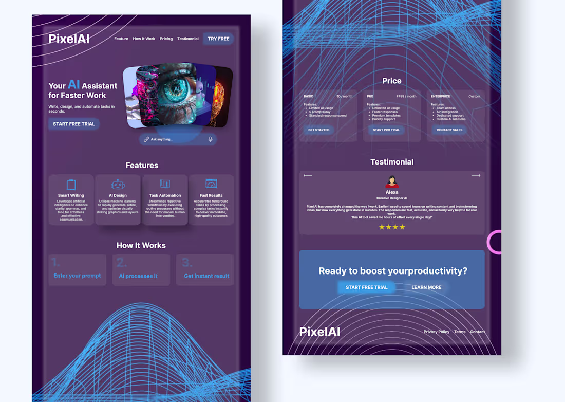Cover image for Modern Web Agency UI Design
Designed