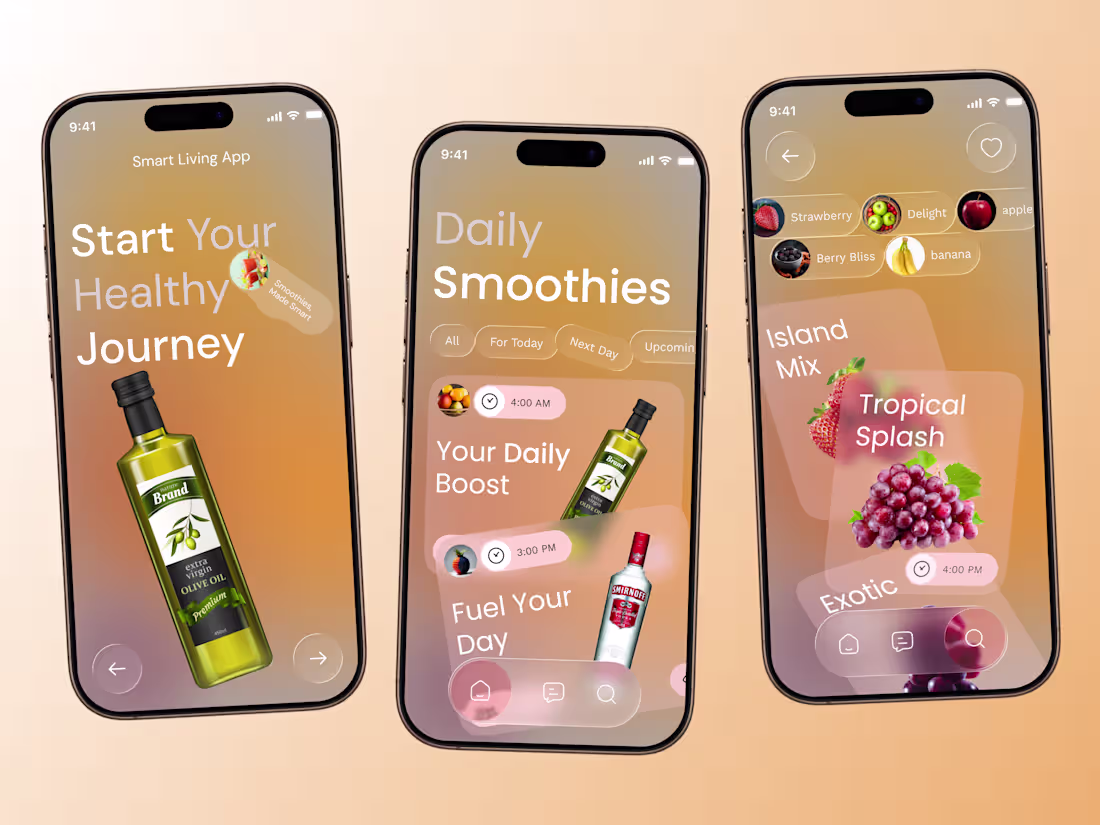 Cover image for Daily Smoothies for Smart Healthy Living Mobile App Hello, E...