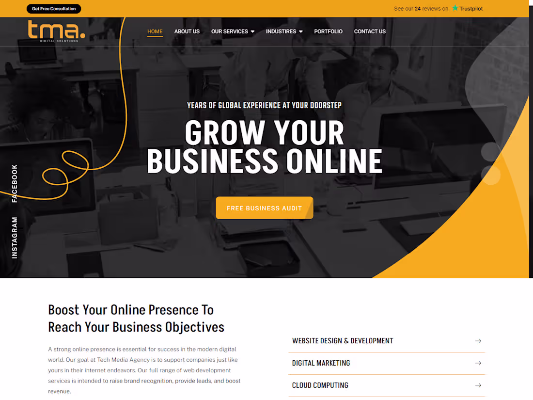 Cover image for Modern Digital Marketing Agency Website