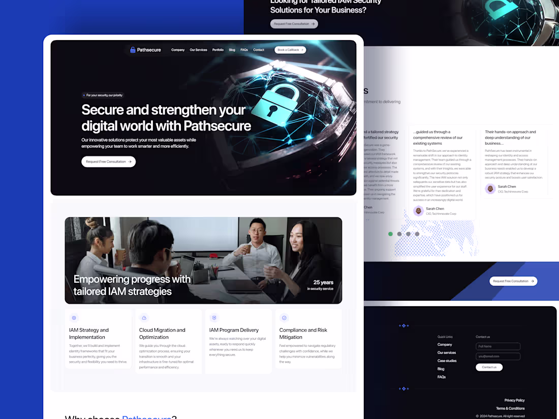Cover image for Website Transformation for Pathsecure Consulting firm