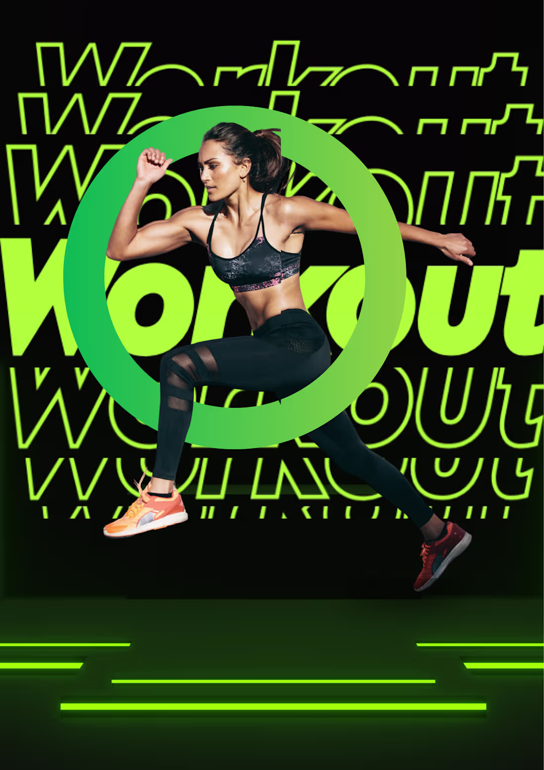 Cover image for Dynamic Fitness Poster Design – Bold Neon Style