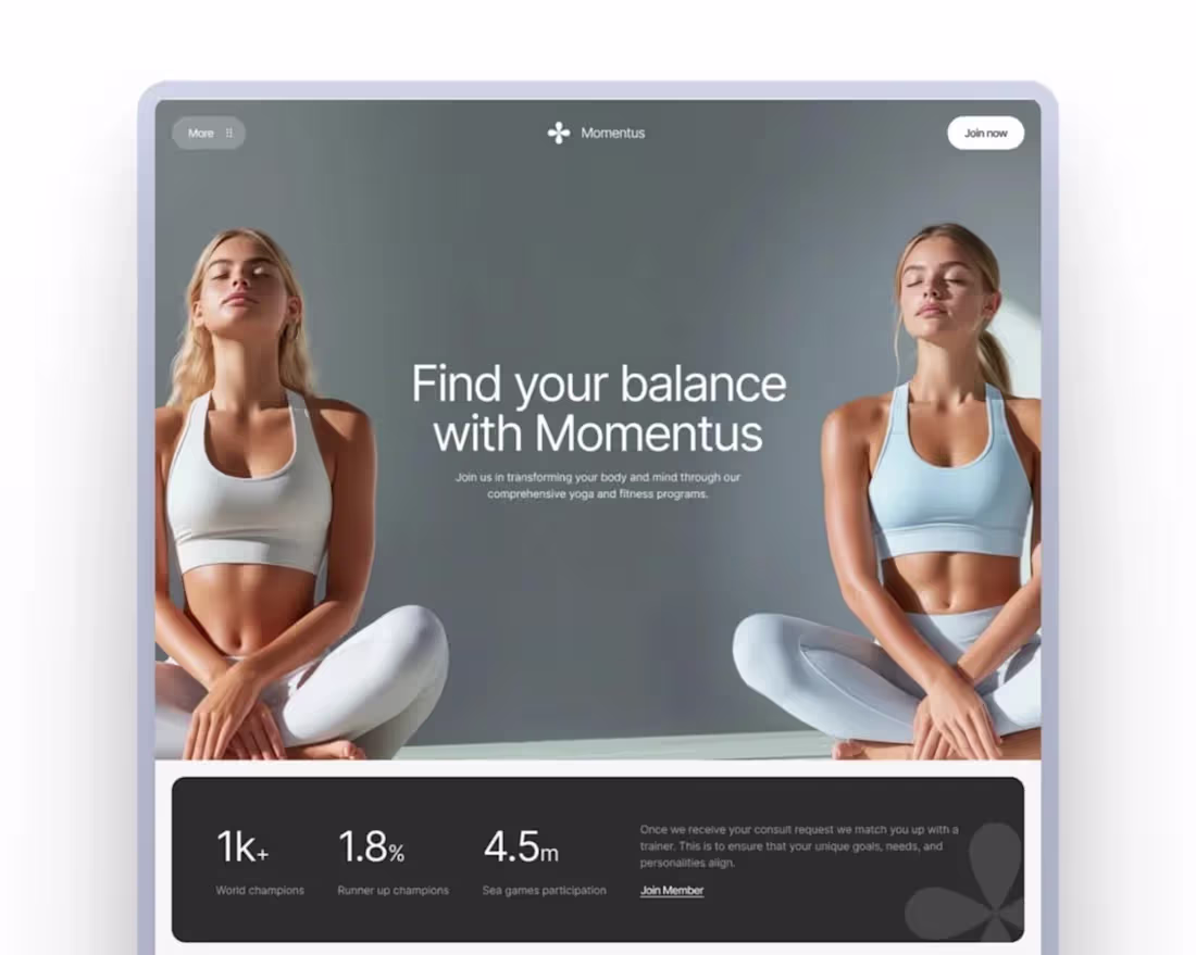 Cover image for Fitness Brand Landing Page