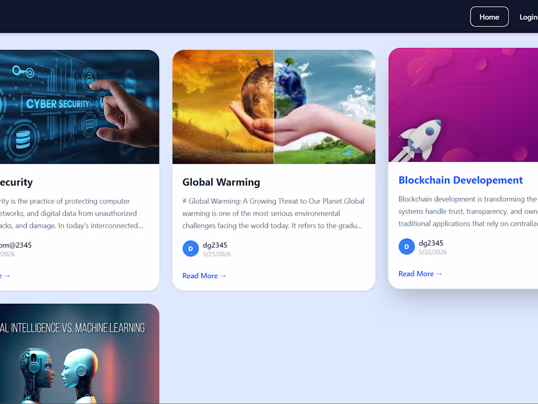 Cover image for AI Powered Blogging Platform 🚀
Built