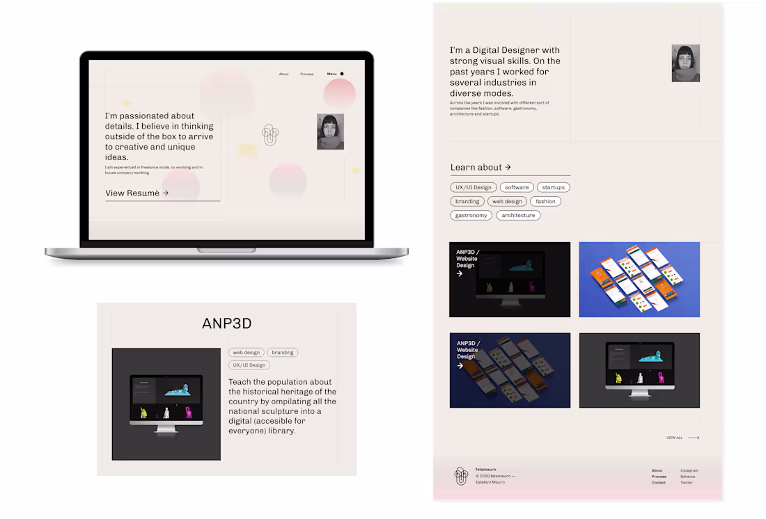 Cover image for Design Portfolio Nostalgia, first time I used Webflow to bui...