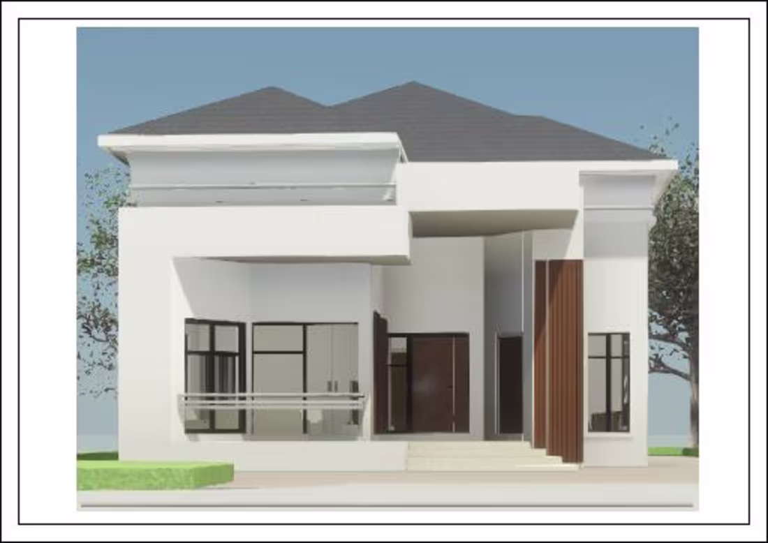 Cover image for 4-Bedroom Contemporary Bungalow Design
Project Overview
This