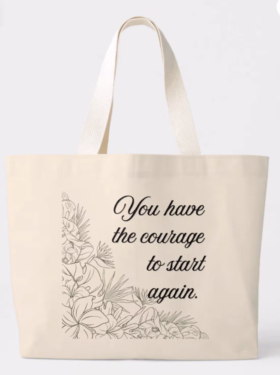Cover image for "Inspirational typography tote bag design