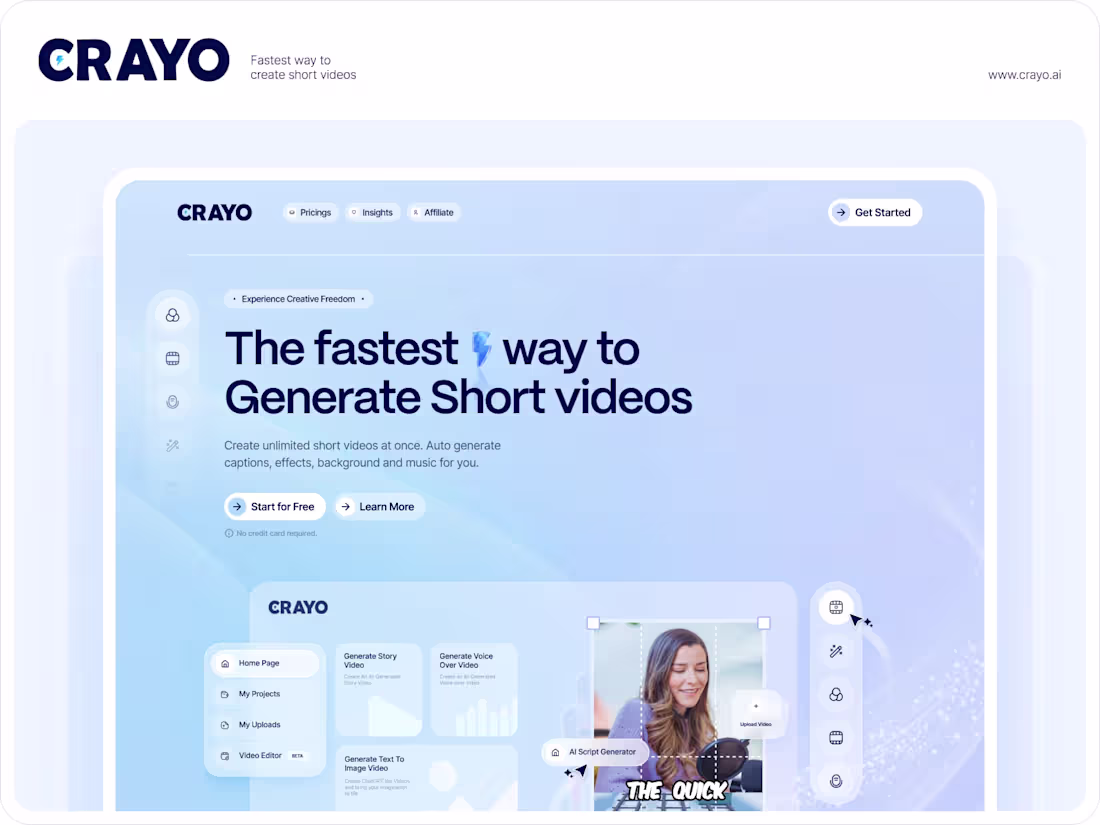Cover image for ✧ Crayo AI (Design + Development)