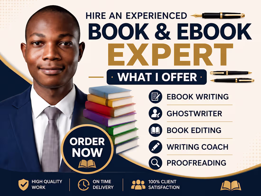 Cover image for Ebook Ghostwriter | Editor | Book Formatting & Publishing Expert