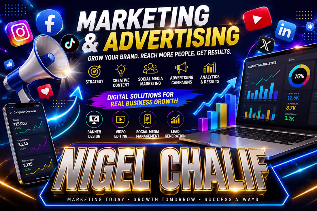 Cover image for I will help you market and advertise your business /brand. 