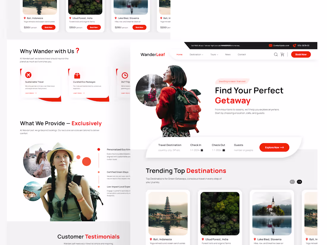 Cover image for Travel Website — Figma UI