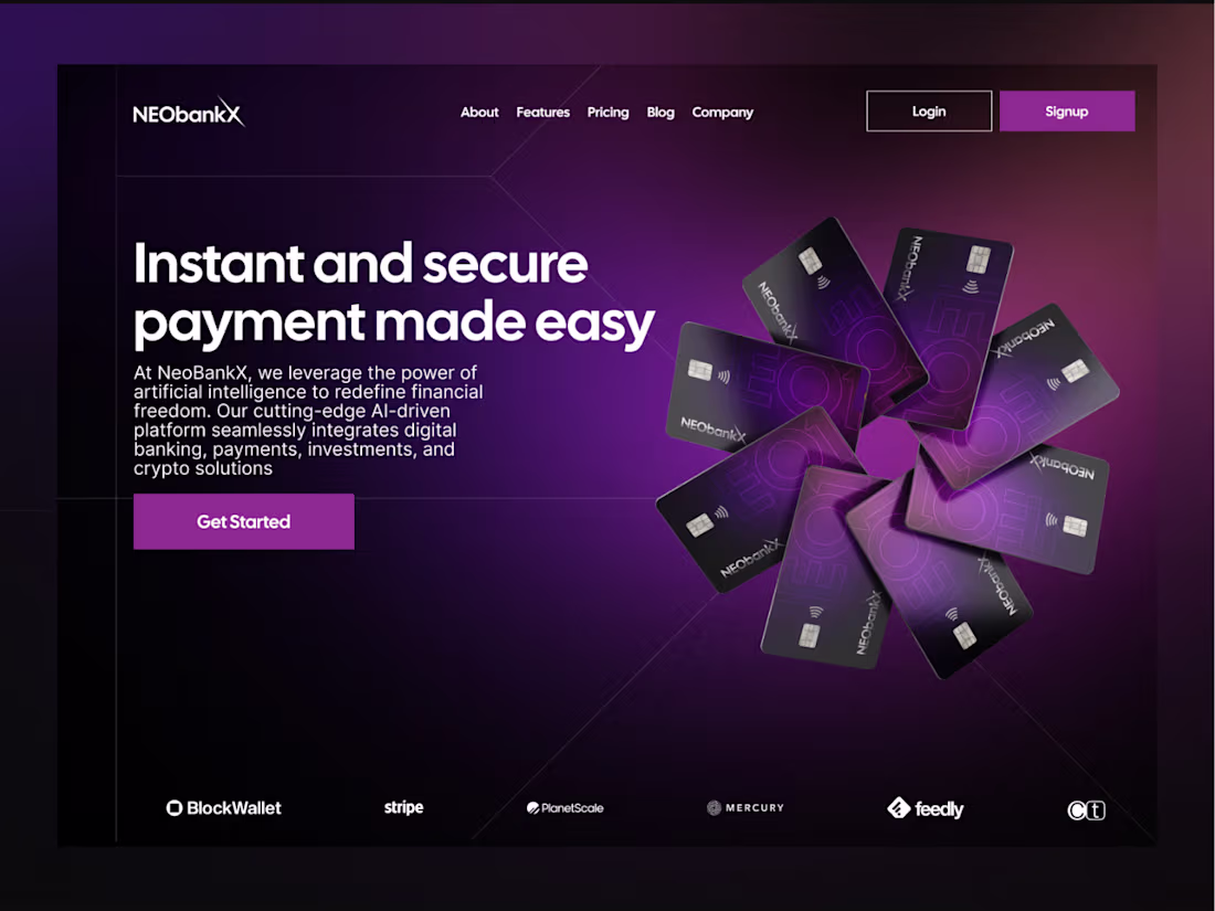 Cover image for Fintech website design and Framer development