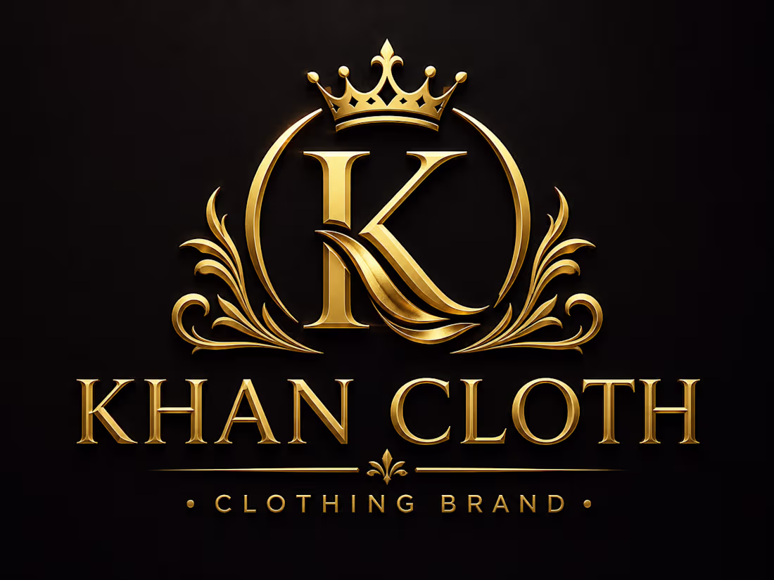 Cover image for Luxury Gold Logo for Khan Cloth Clothing Brand