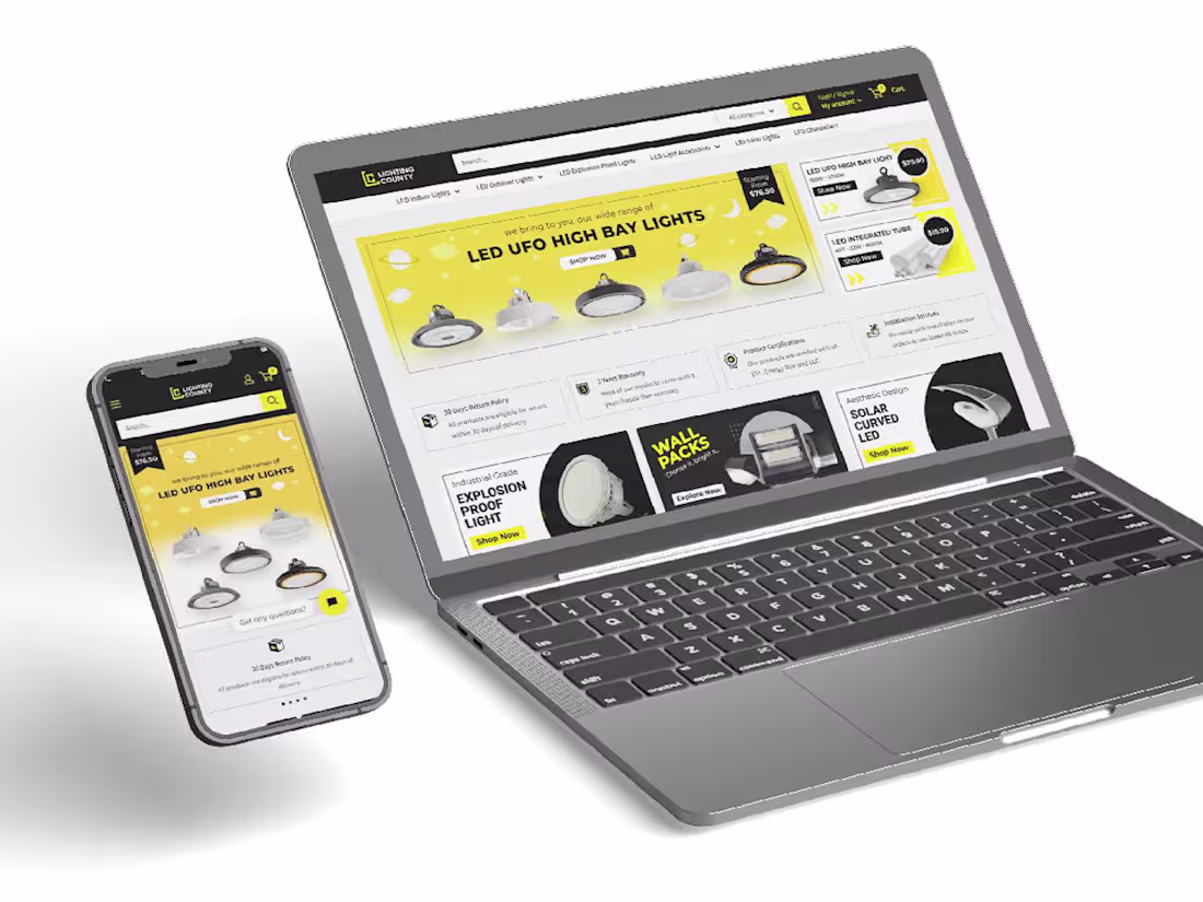 Cover image for Lighting County : E-commerce Website Redesign