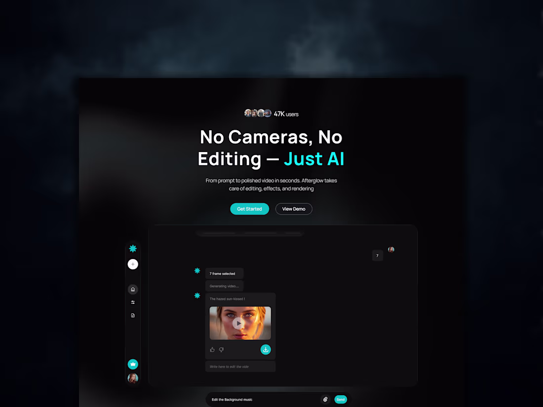 Cover image for Core AI Video Generation Landing Page Design