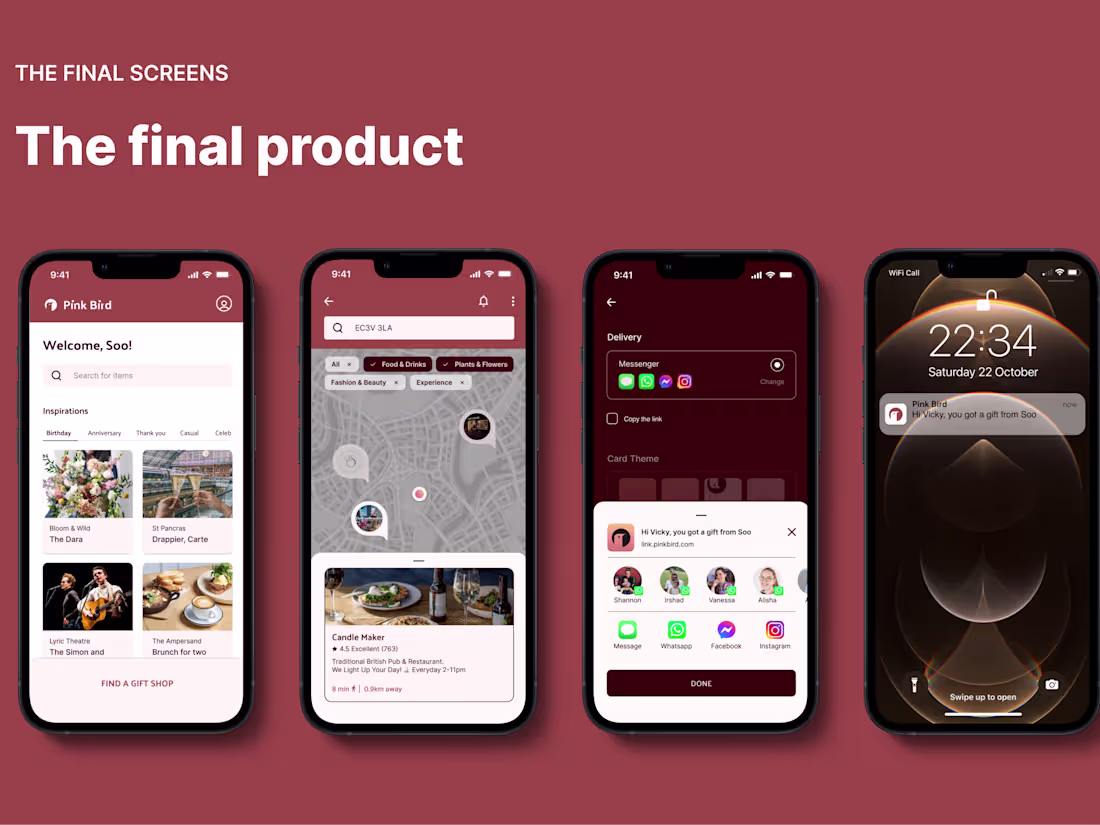 Cover image for Pink Bird App UI/UX Design Project