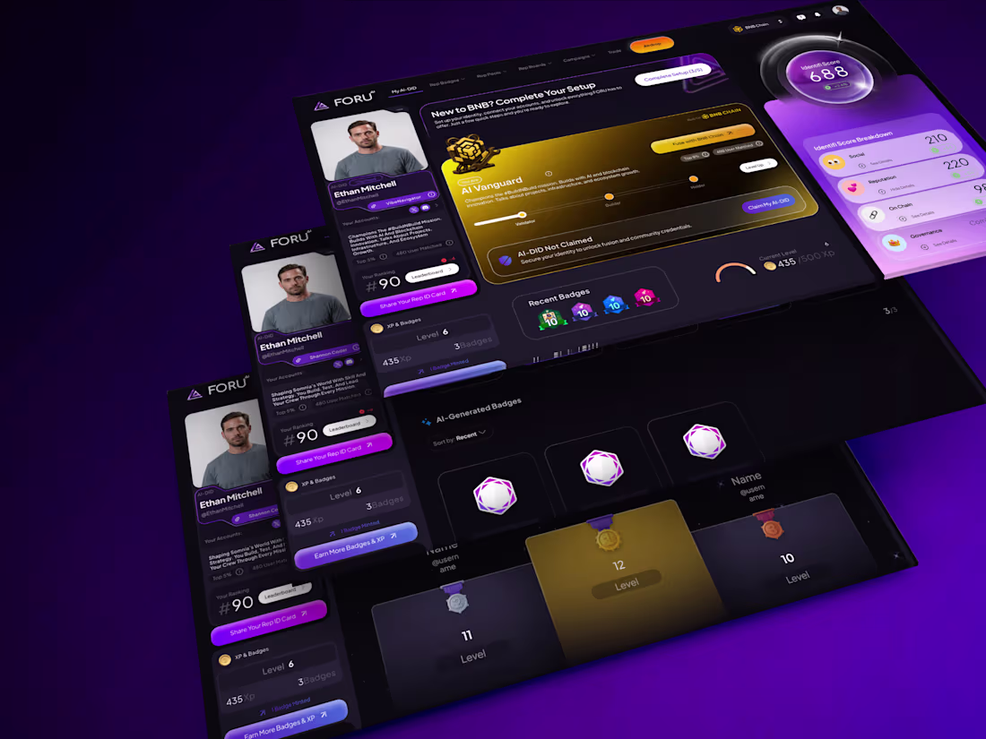 Cover image for ForU Web3 Social Platform UI/UX Design