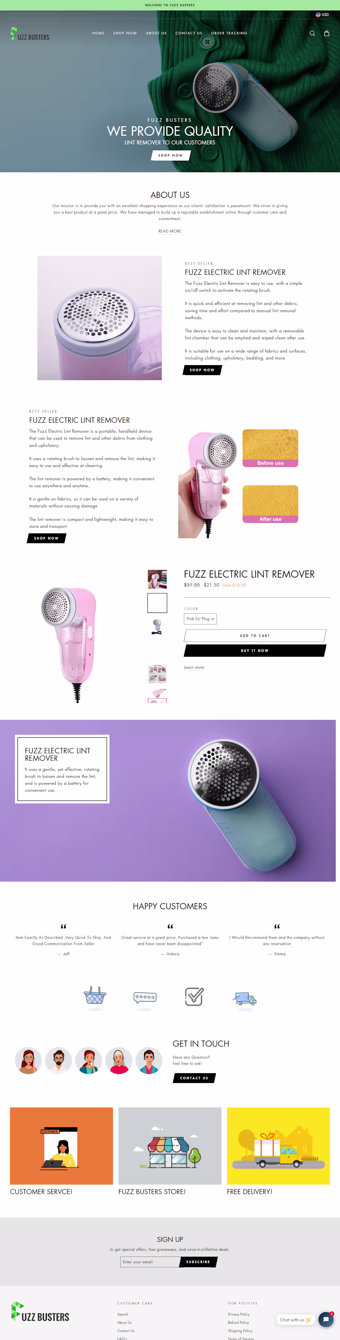 Cover image for Fuzz Busters- shopify store