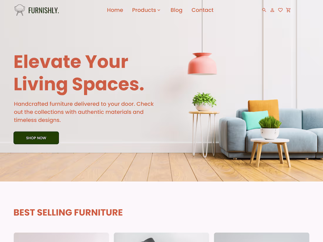 Cover image for Landing Page Design for a Furniture Store