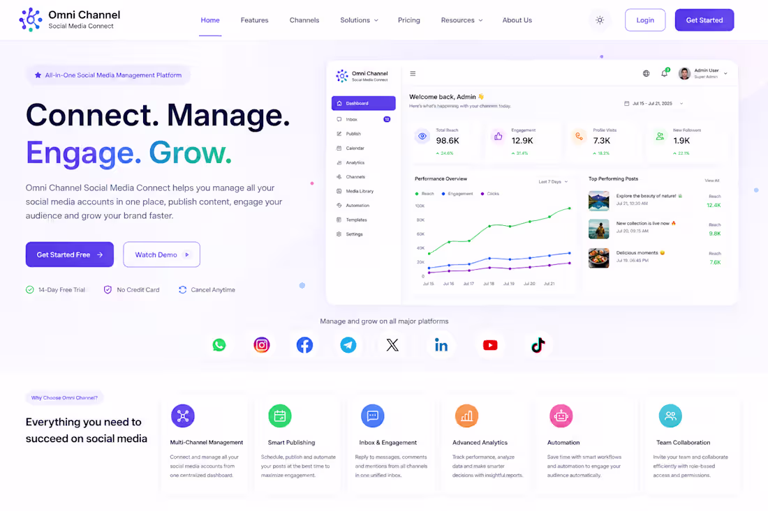 Cover image for Omni Channel Social Media Connect