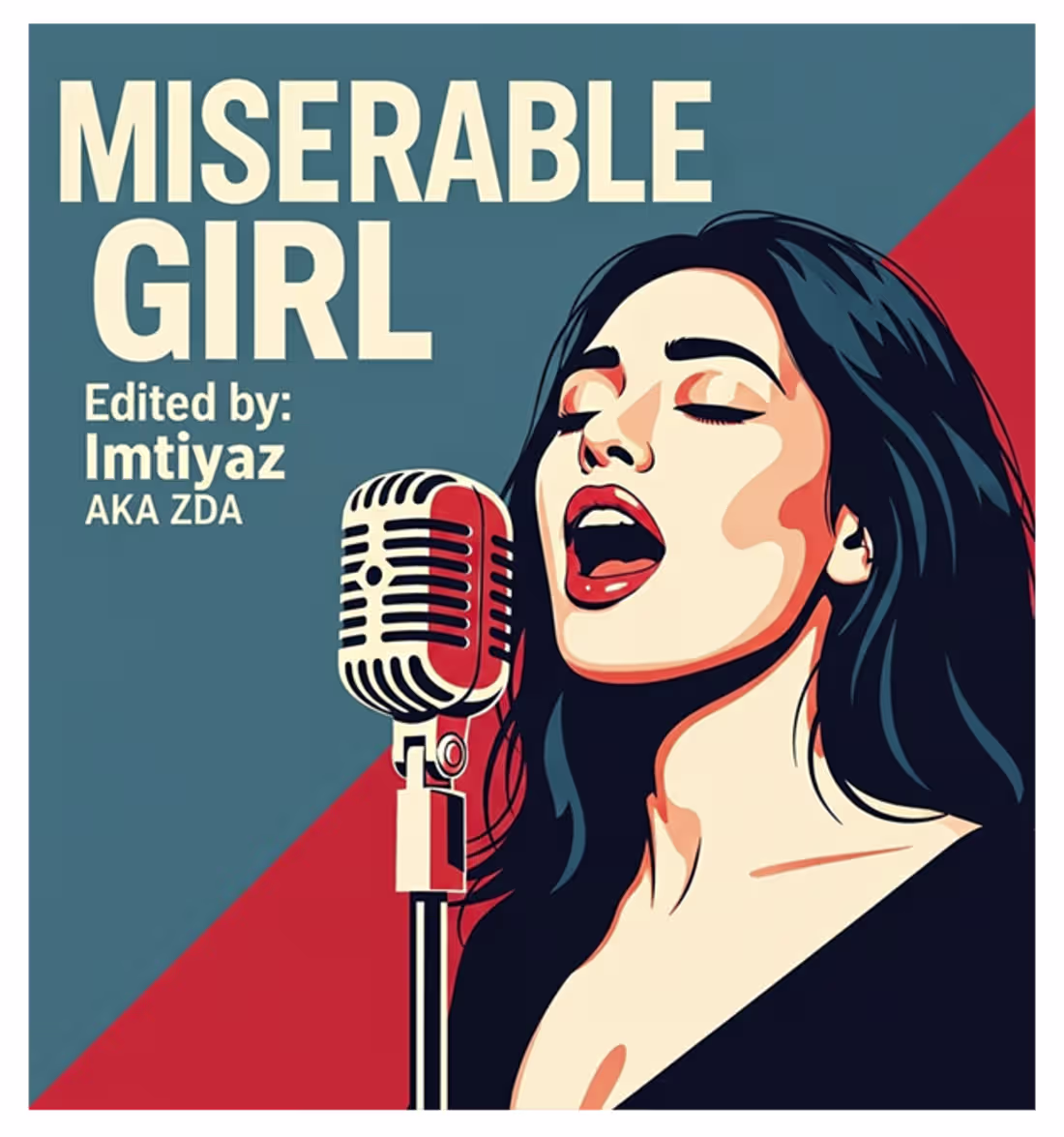 Cover image for Miserable Girl" Album Art & Visual Promotion Pop Art / Neo-P...