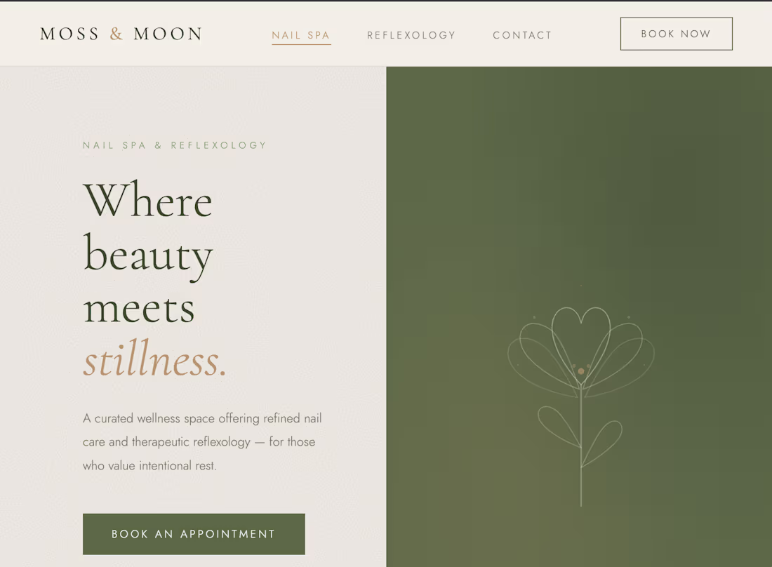 Cover image for A Nail Spa website I