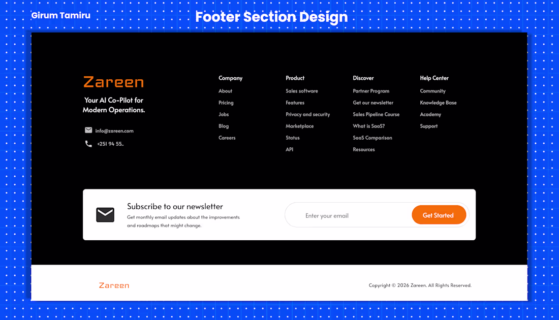 Cover image for Footer Section Design