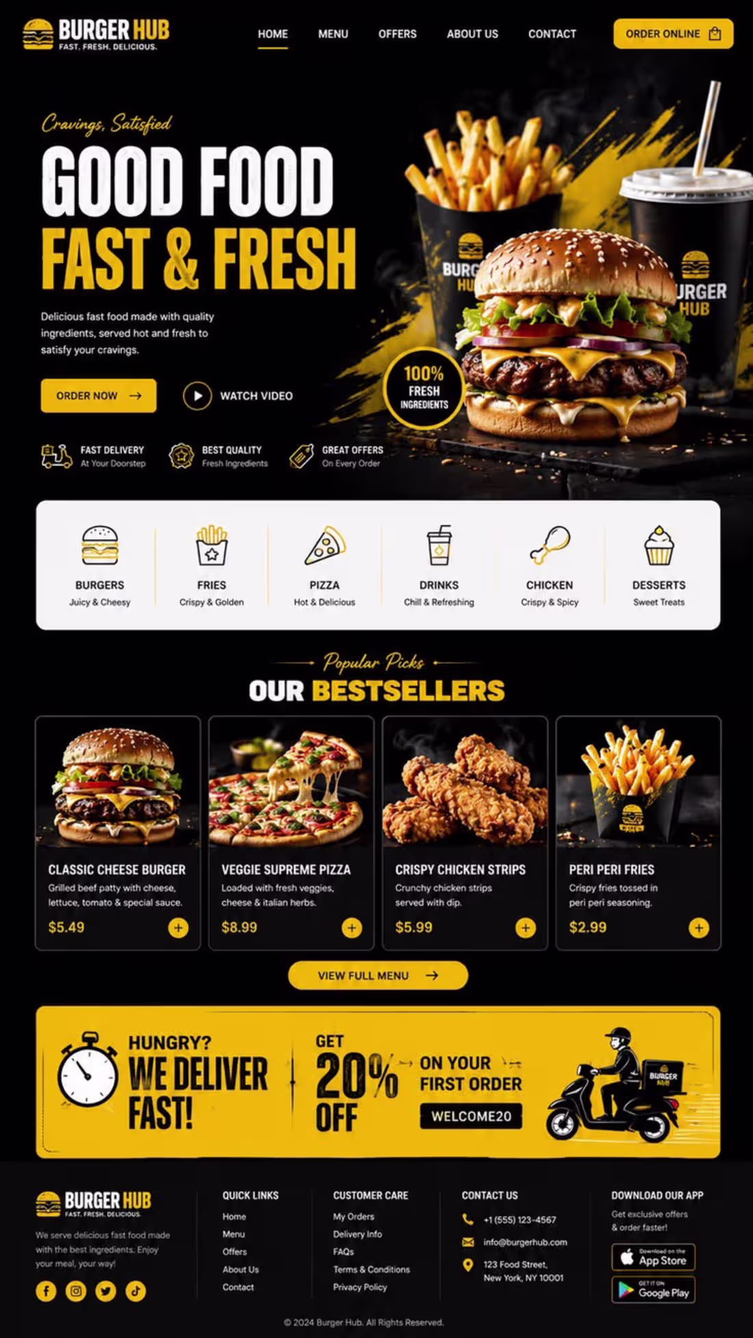 Cover image for Contact me I created this website for selling of burgers
