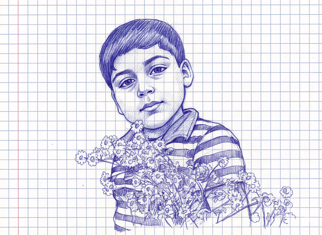 Cover image for Hand-Drawn Portrait Illustration in Blue