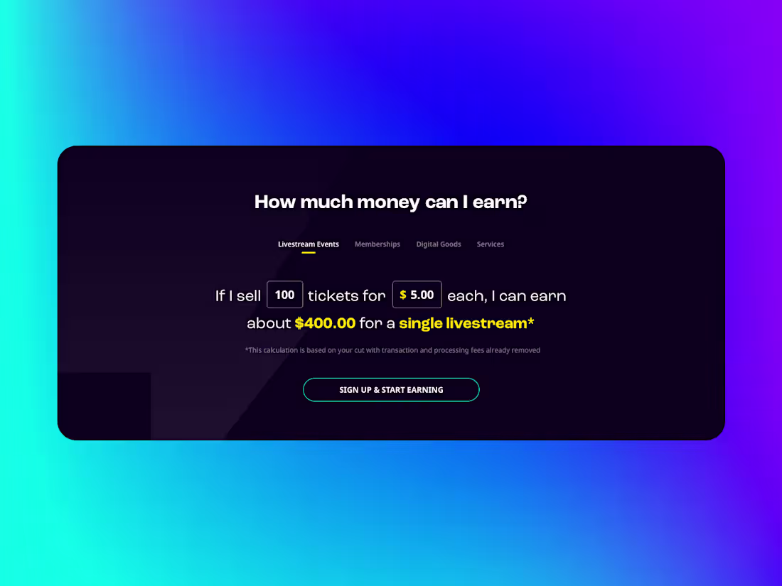 Cover image for Earnings Calculator