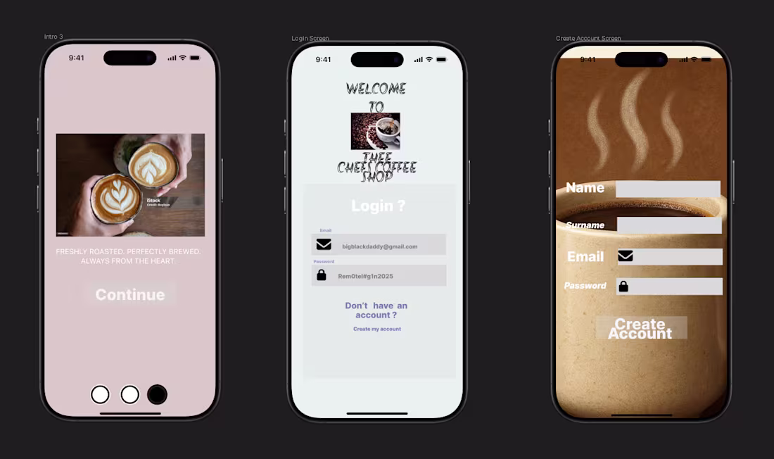 Cover image for Coffee Shop Mobile App 
Designed