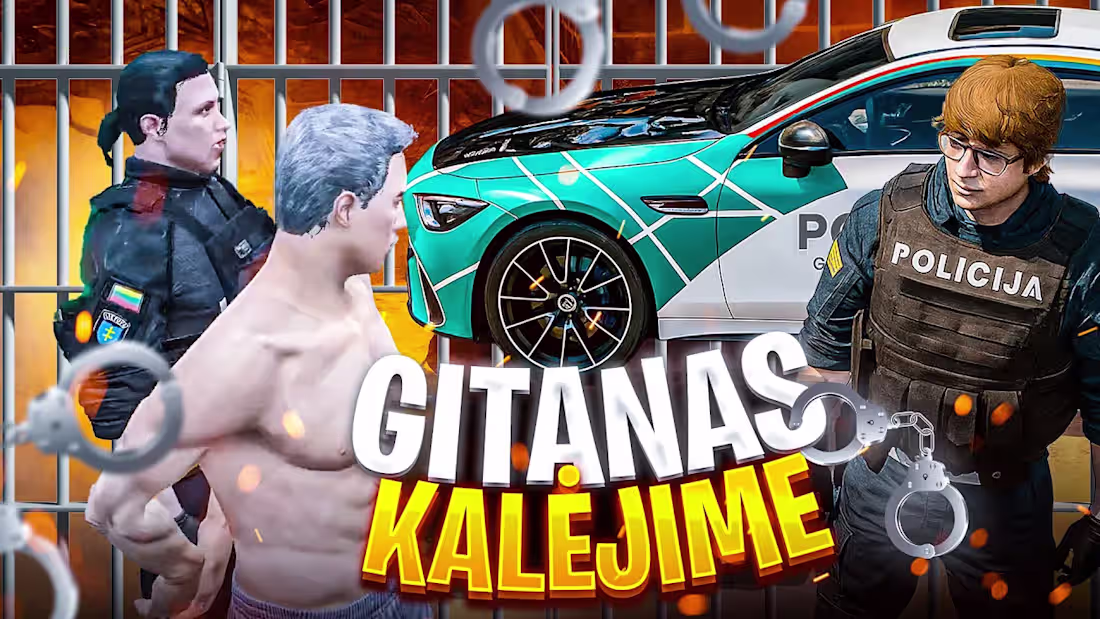 Cover image for GITANAS KALĖJIME I GTA5 LIETUVIŠKAI I GTAKAIMELIAI.LT - YouTube
