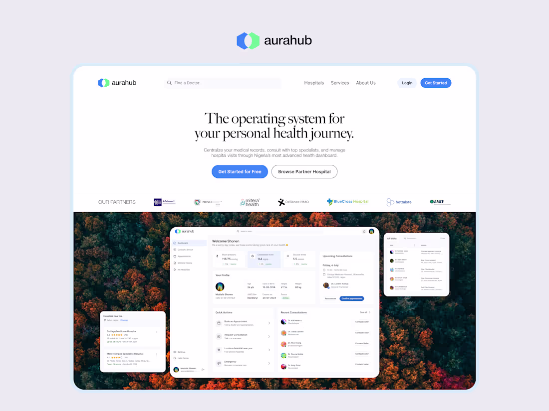 Cover image for Aurahub: Designing a Unified Health OS
