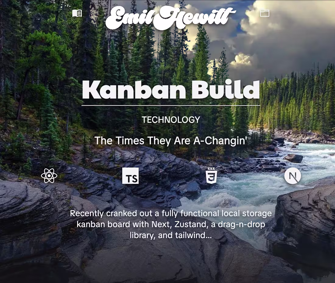 Cover image for Kanban Startup Build
Recently cranked out