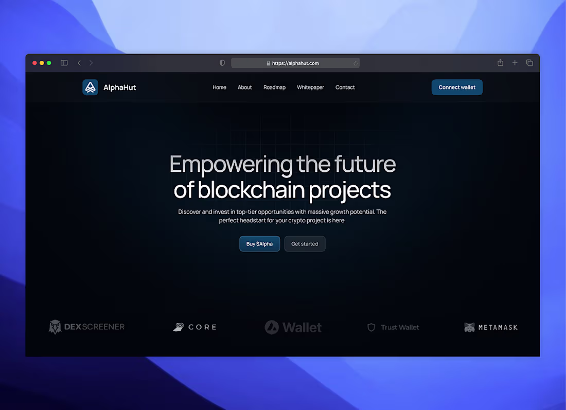 Cover image for Landing Page Design for AlphaHut