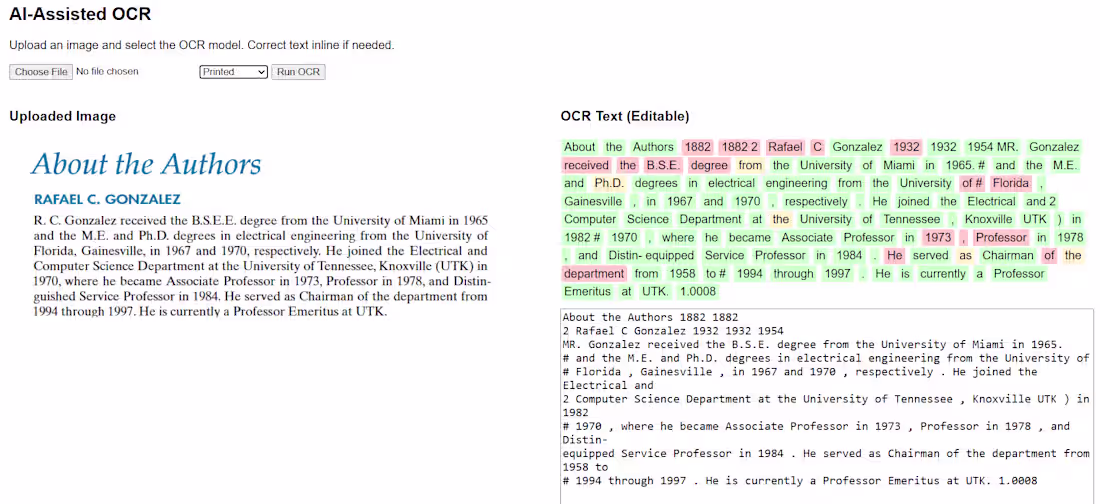 Cover image for AI-Assisted Handwritten and Printed OCR