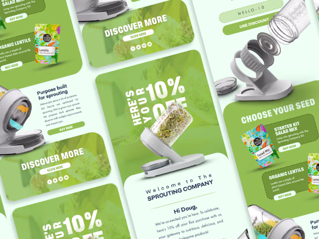 Cover image for Klaviyo email marketing welcome flow for CPG brand