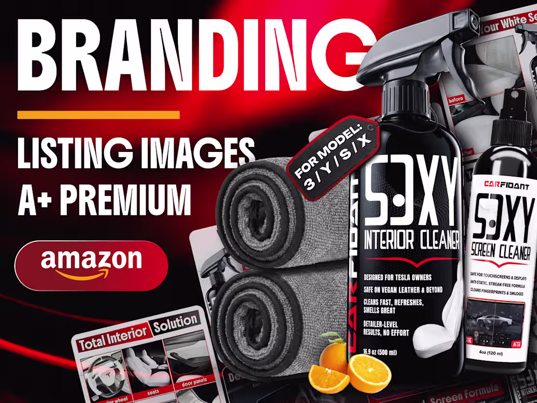 Cover image for Tesla Cleaning Kit | Label and Amazon content Design