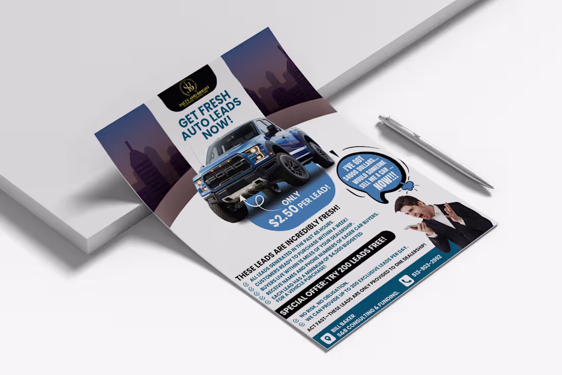 Cover image for Vehicle Selling Flyer Designed by