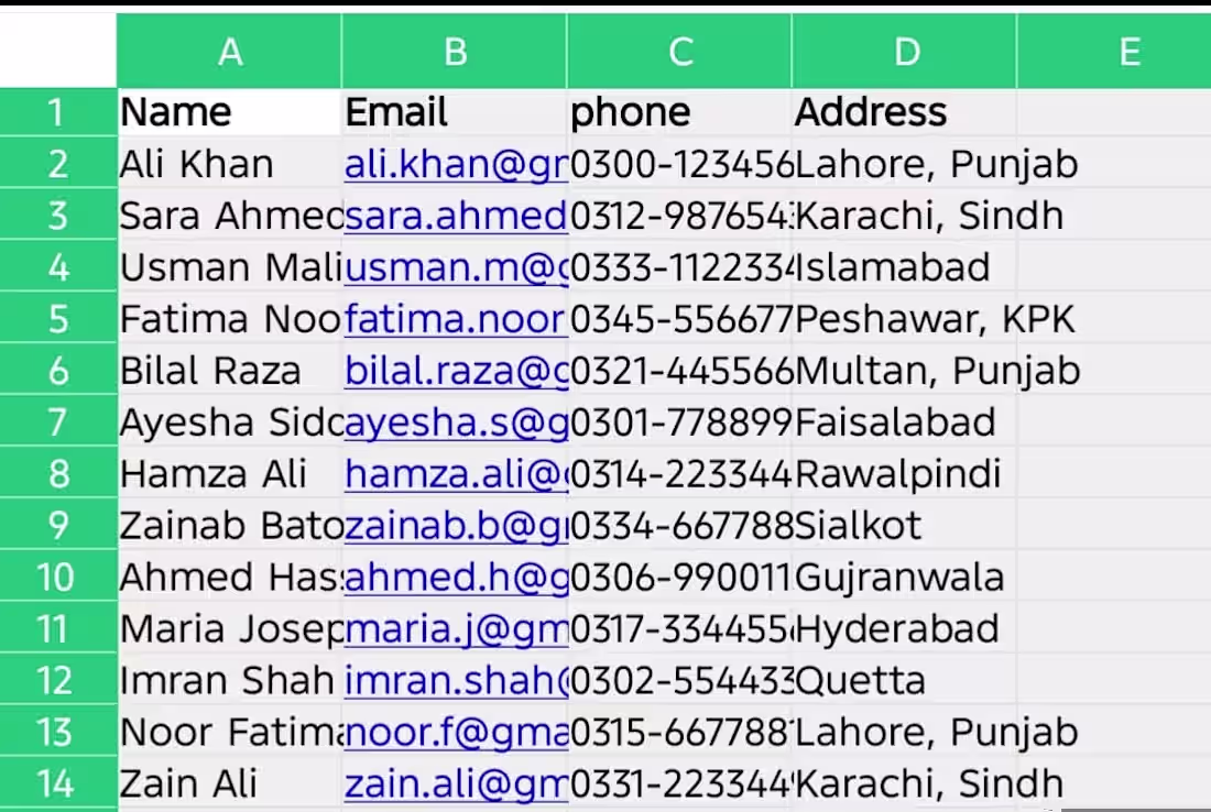 Cover image for Customer Data entry in Excel
