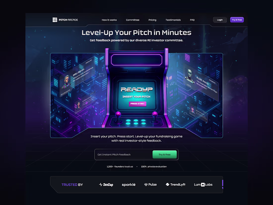 Cover image for Pitch Arcade Website Design