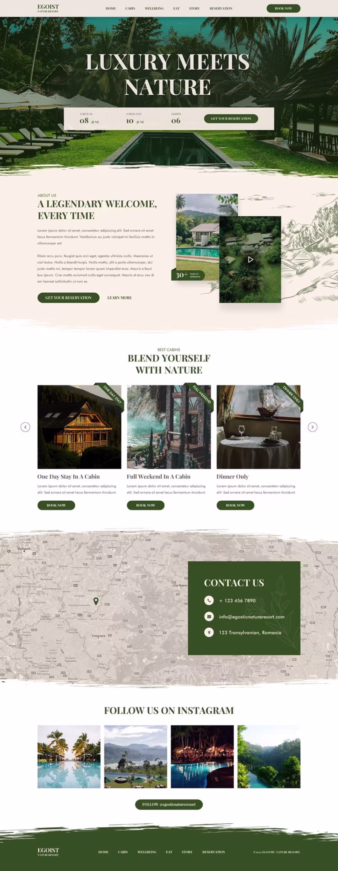 Cover image for Egoist Nature Resort Website Design