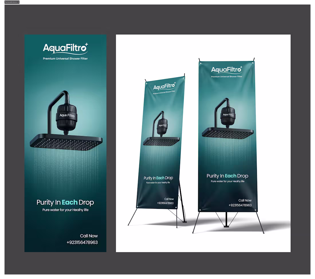Cover image for Designed a premium retractable banner