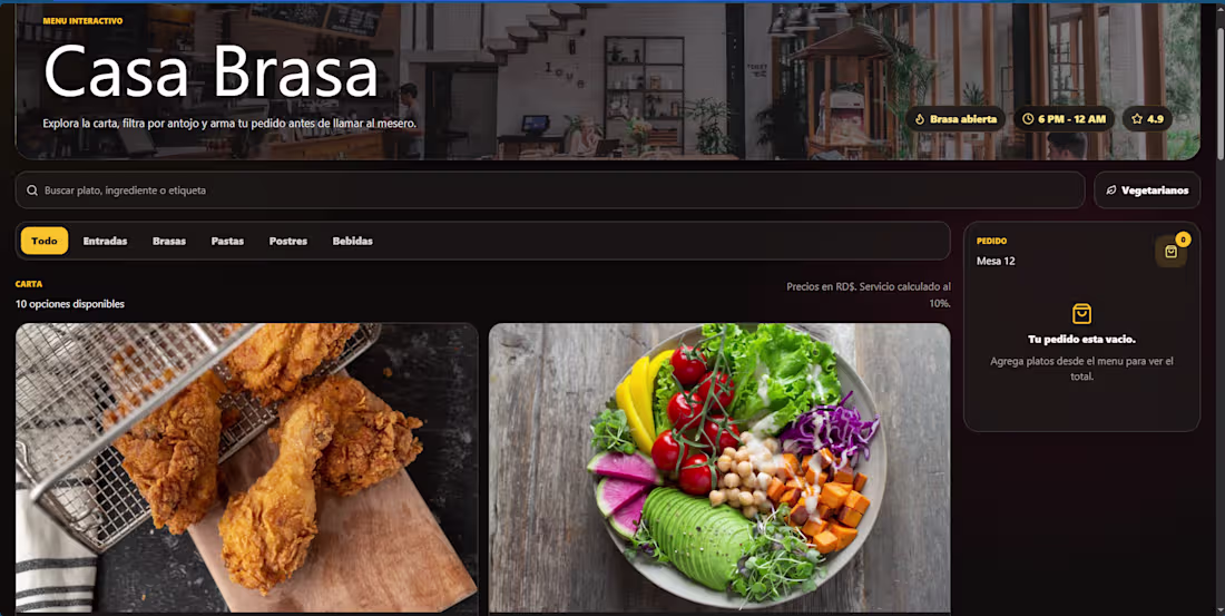 Cover image for Interactive Digital Menu
I built an