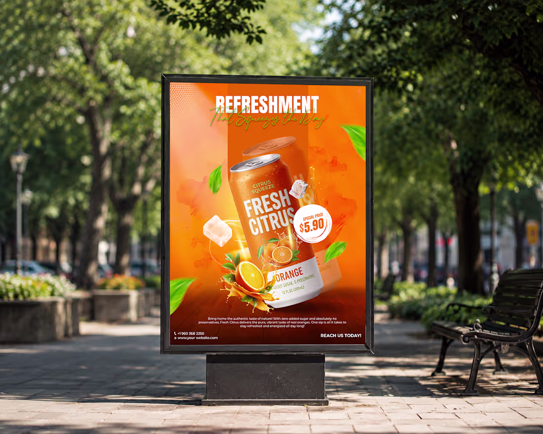 Cover image for Beverage Poster Design
Eye-catching beverage poster