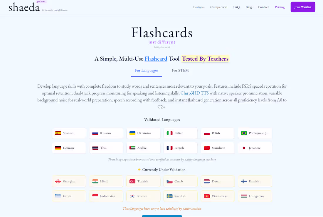 Cover image for Shaeda is a flexible flashcard