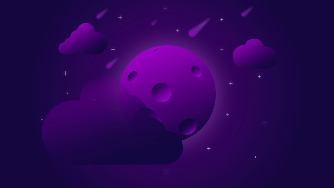 Cover image for 
The Moon in Purple Night